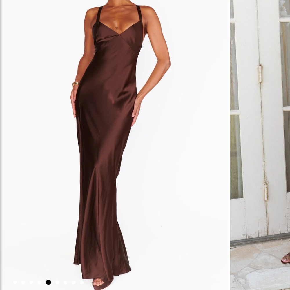 Show me your mumu Anderson dress chocolate size xs
